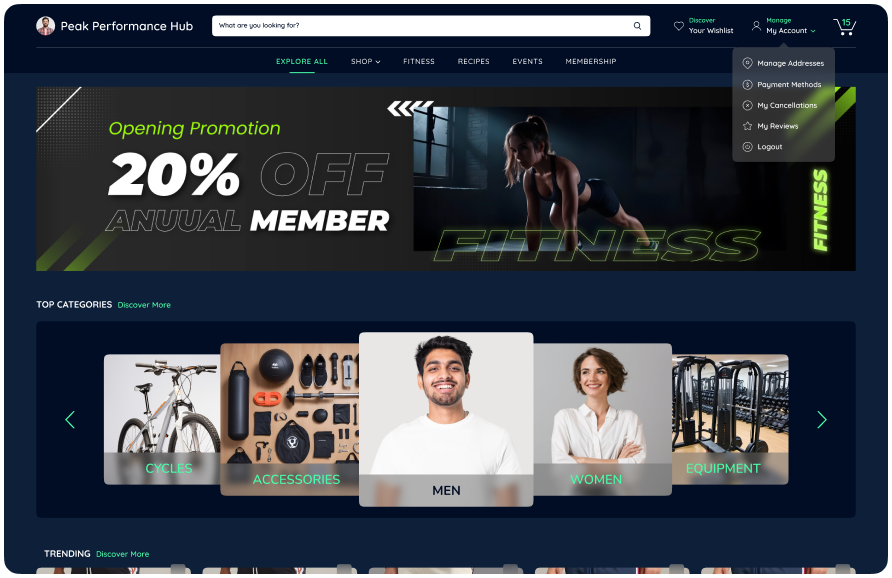 Business dashboard