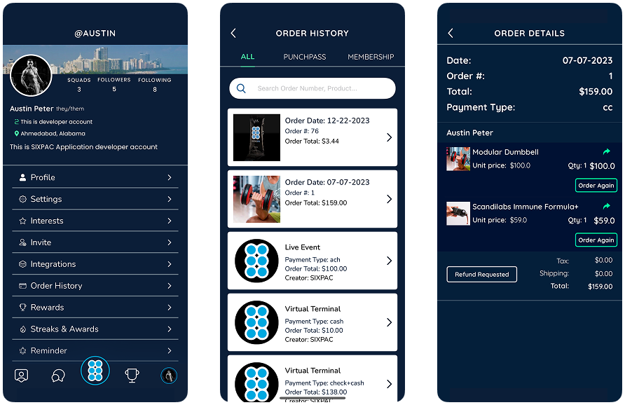 Business dashboard