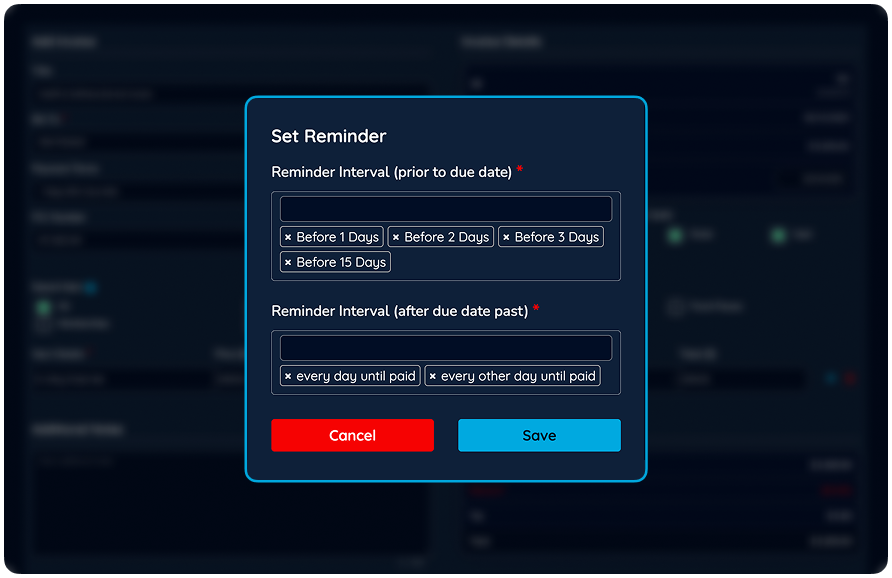 Business dashboard