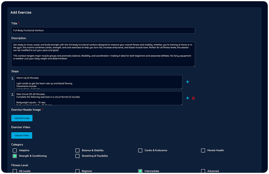 Business dashboard