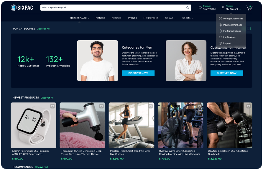 Business dashboard